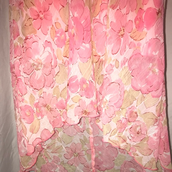 Women's full length sleeveless flowered dress - Picture 3 of 5